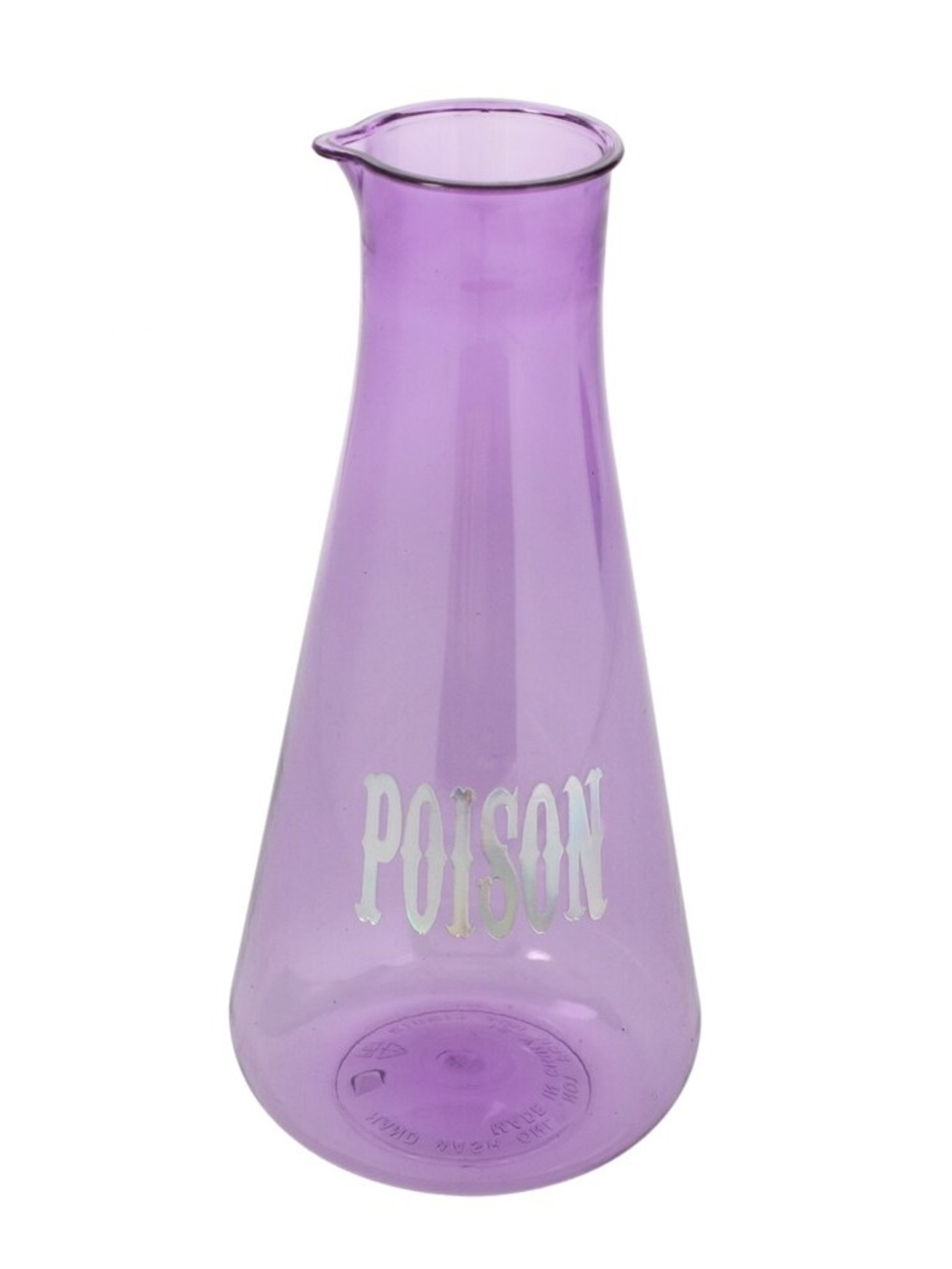 Halloween Glass “Poison” Decorative Beaker Display NWT